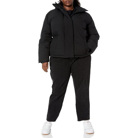 Women's Plus Size Water-Resistant Puffer Jacket Quilted Warm Winter Coat - Picture 7 of 7